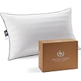 Pacific Coast Bed Pillow, Luxury Hotel Collection White Goose Down Pillow for Sleeping, 700 Fill Power, 520 Thread Count, Soft, Standard Size