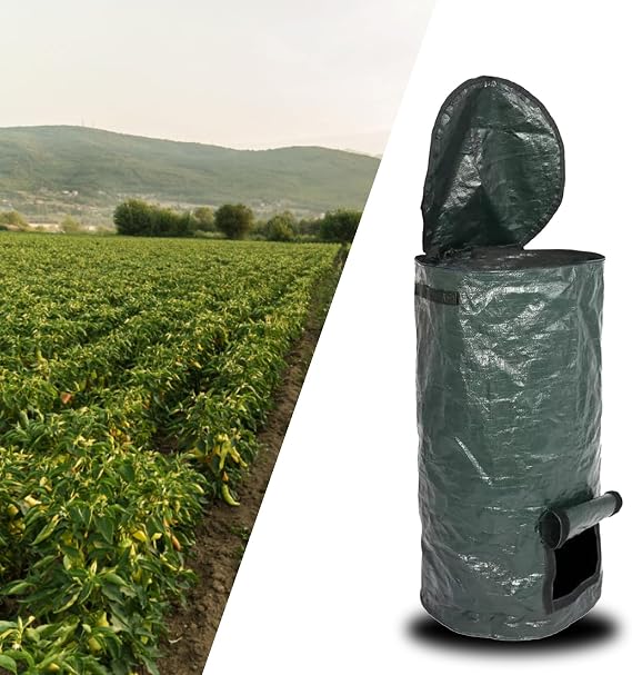 Compost Bin Leaf Trash Bag Large Capacity Waterproof PE Material Organic Compost Bag Extra-Large Heavy-Duty Garbage Can Garden Supplies Composting Bag