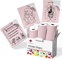 Vista 15 de Phomemo Papel adhesivo blanco - para mini impresora Phomemo T02/T02Pro/Q02E/M02X/Y02C/Q02, para notas de estudio, fotos, bricolaje, calcomanías