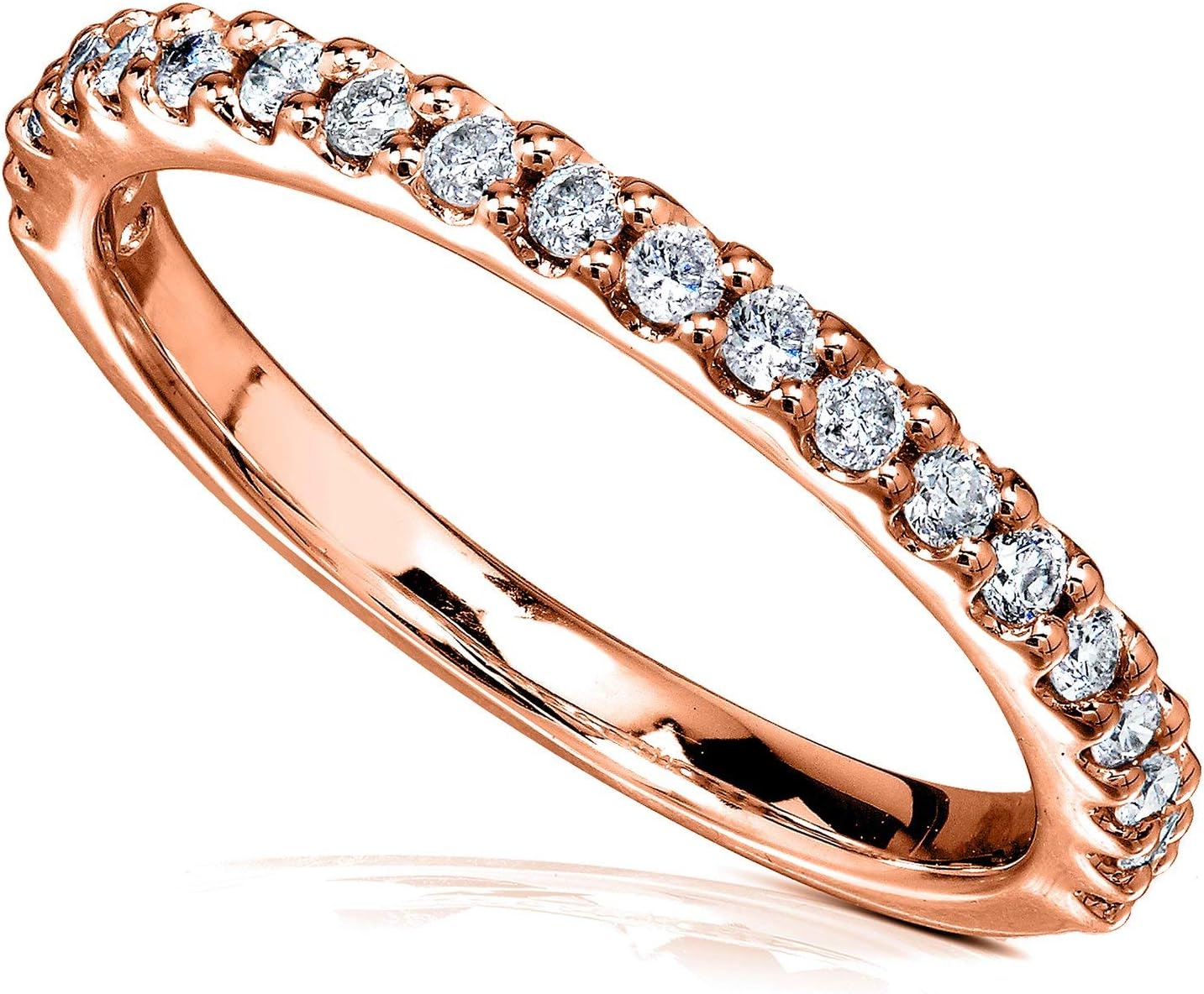 Kobelli Lab Grown Diamond Semi-Eternity Band 1/4 CTW 14k Rose Gold (DEF/VS), 4.5
