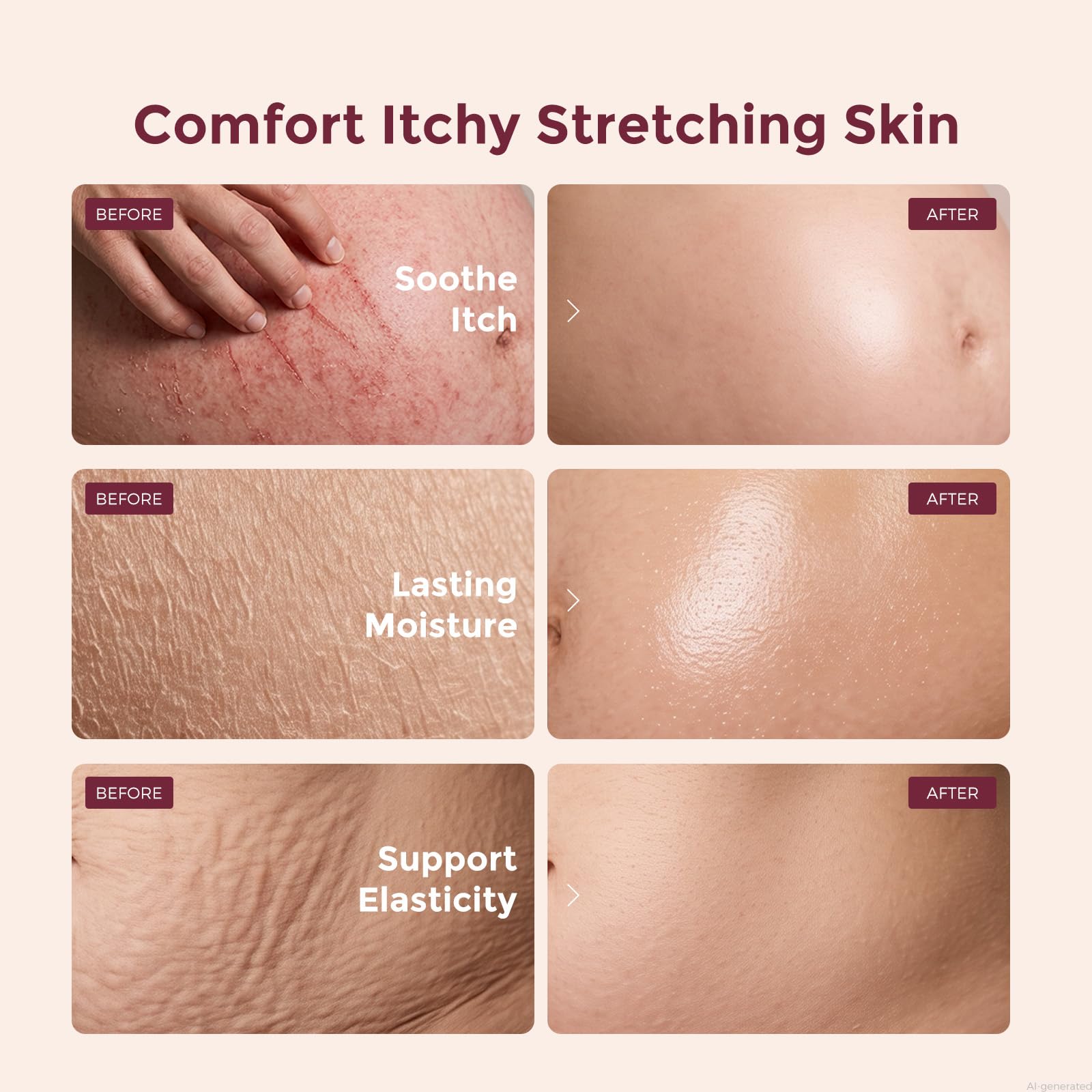 Momcozy Stretch Mark Cream with Peptides and Centella