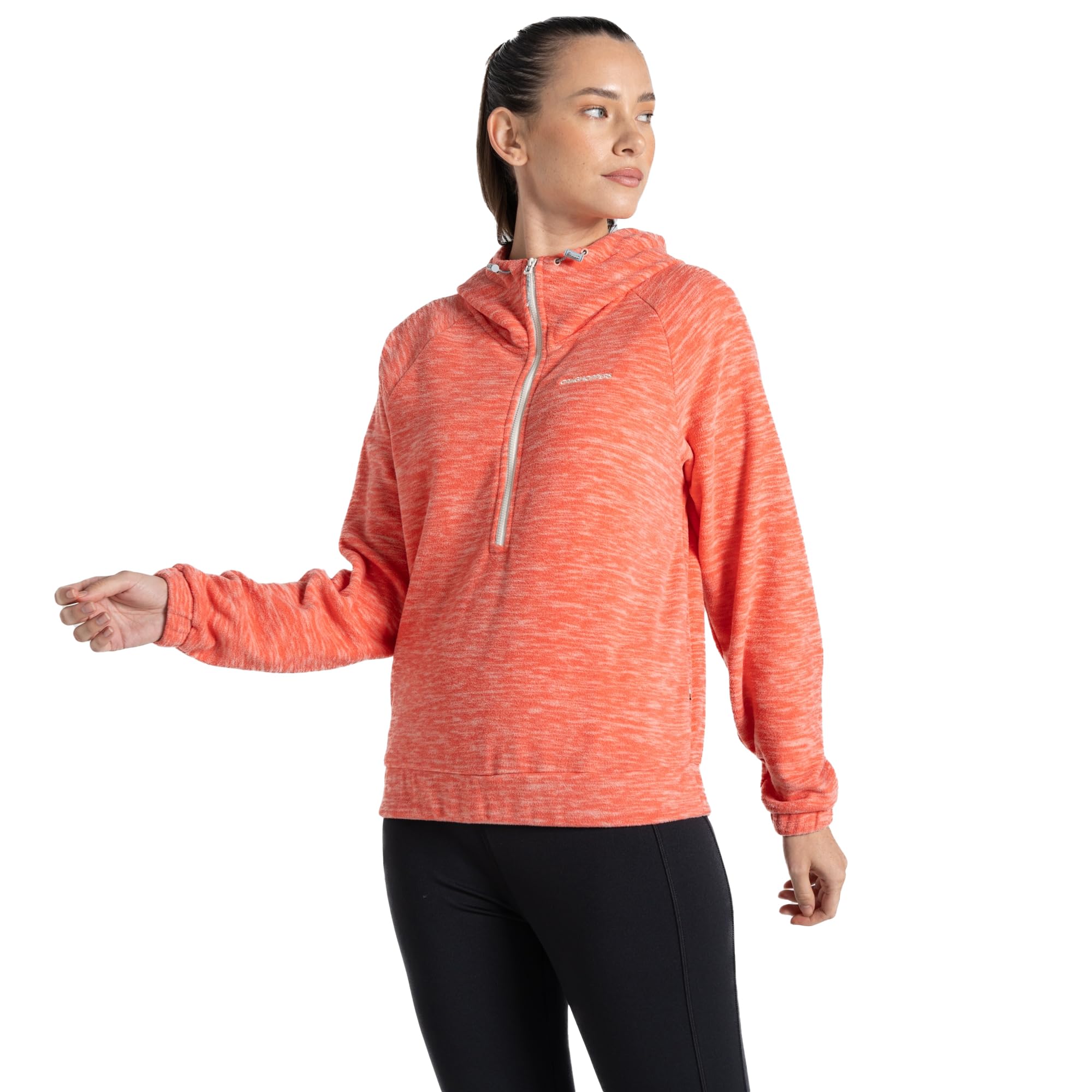 Craghoppers Women's Esk Hooded Fleece Jacket Size 8 Coral