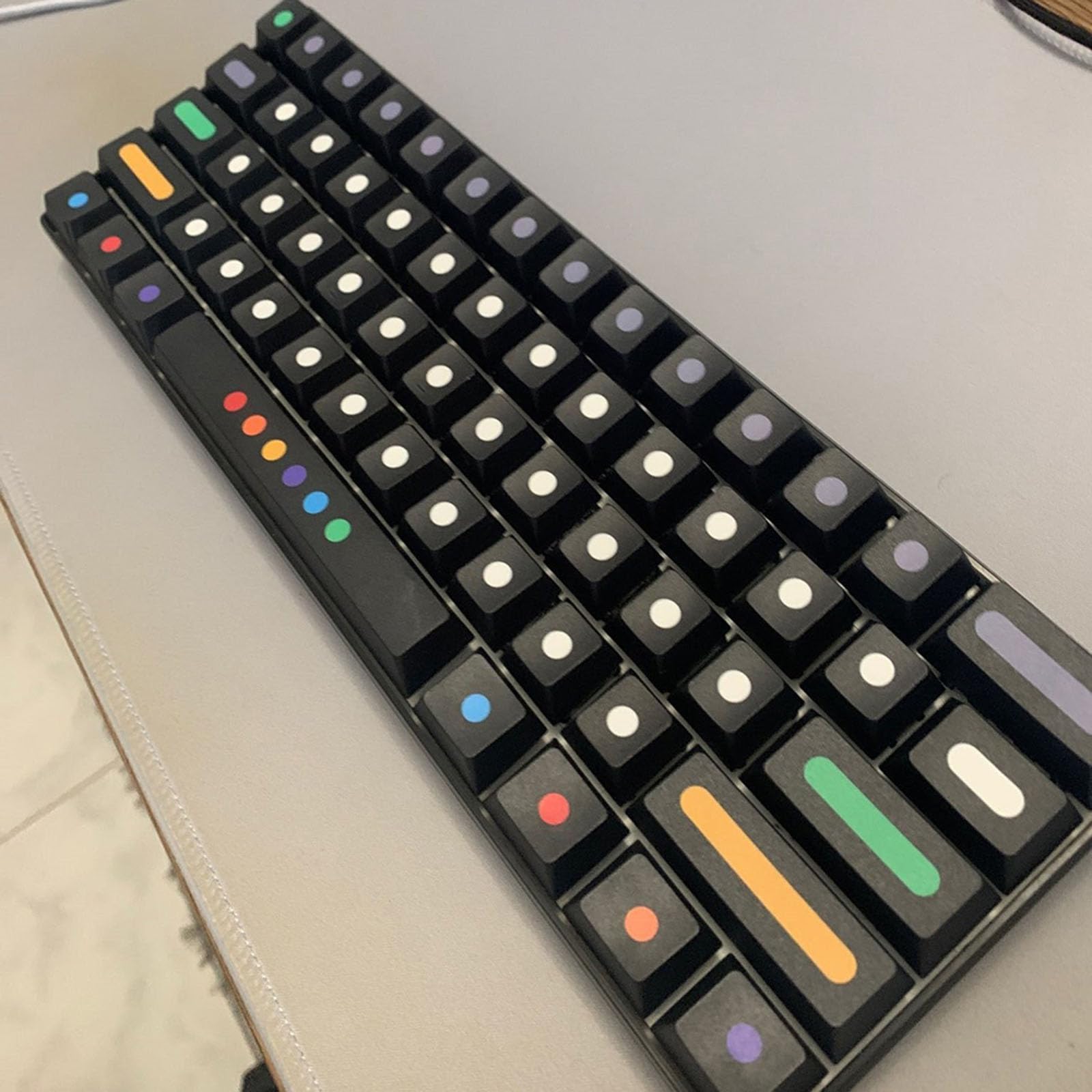 128-Key Colore Rotondo Keycaps con Altezza Originale Fabbrica Cherry-Profile Keycap per MX Tastiera Meccanica