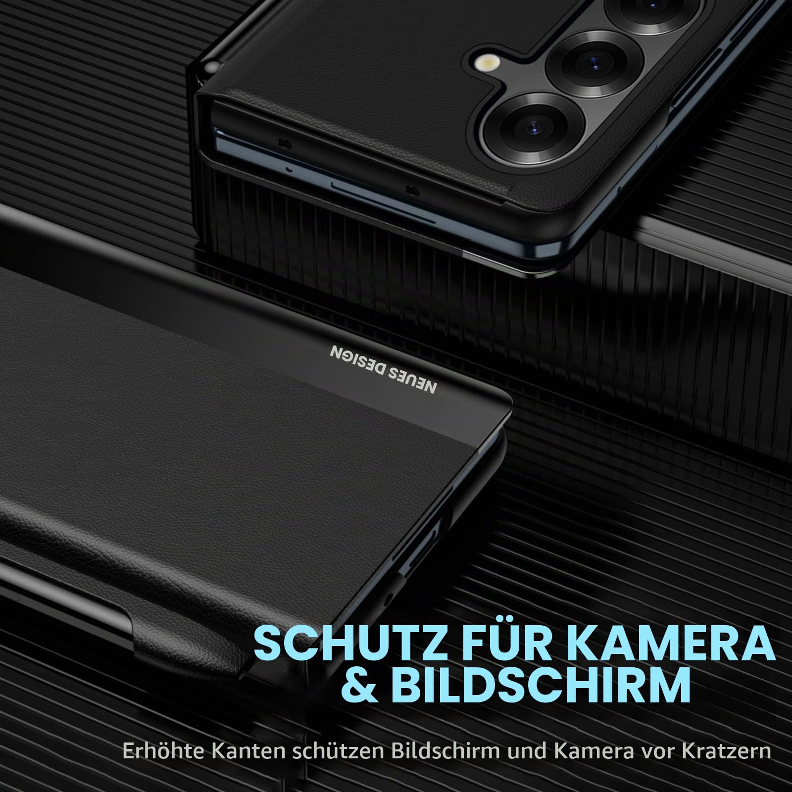 Handyhülle für Samsung Galaxy Z Fold 8 Ultra Hülle mit Stift Case (Schwarz)