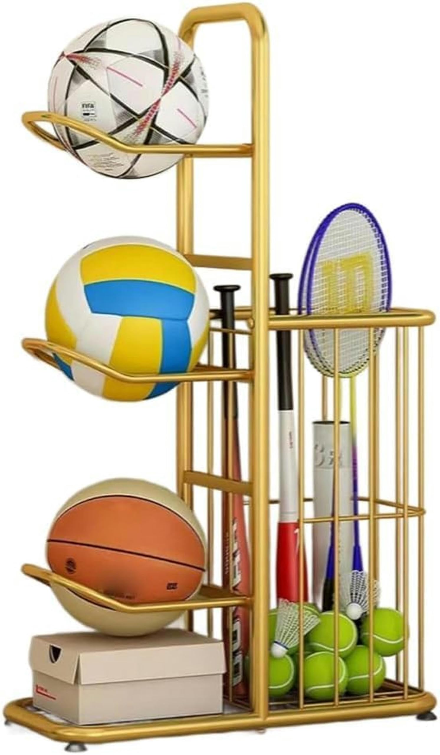 Support de volley-ball et rangement pour tapis de yoga contre le désordre