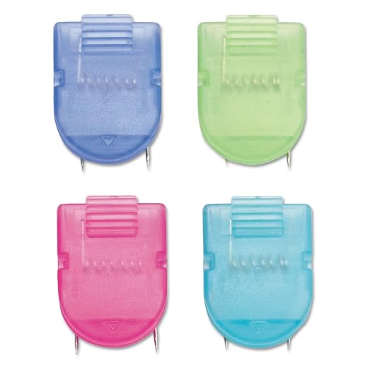 ADVANTUS Panel Wall Clip for Fabric Panels, Standard Size, 40-Sheet Capacity, Box of 50, Assorted Cool Colors (75336)