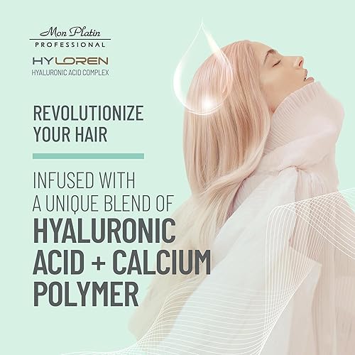 Miniatura 3 de Mon Platin Professional HYLoren Boosting Shampoo, 16.9 fl oz - Para cabello fino, escaso y quebradizo con ácido hialurónico, champú voluminizador y