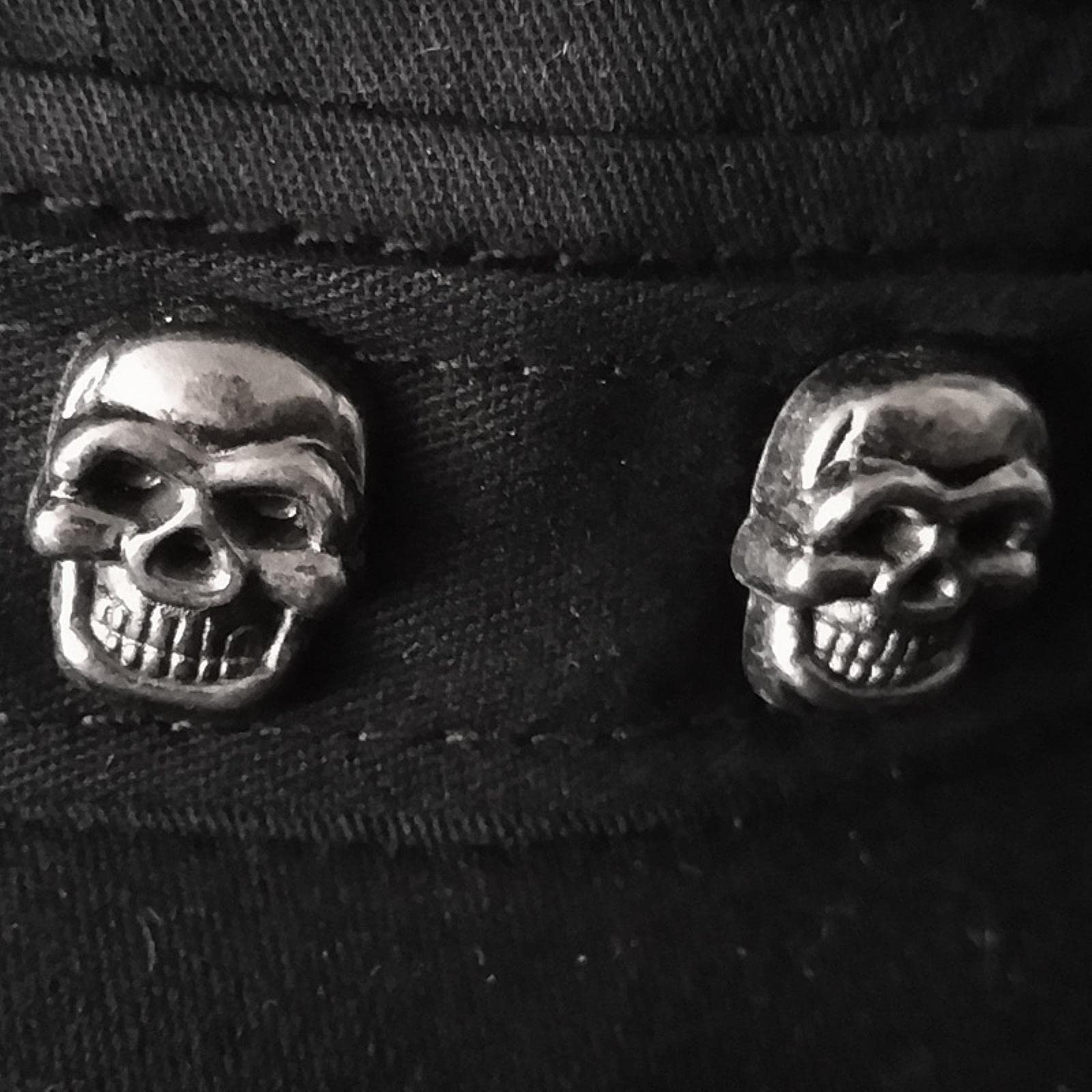 Gorra de Mujer a la Moda para Adultos Hip Hop Punk Rock Skull Rivet Flat Peaked Hats Hombres Primavera y otoño Gorras de béisbol Ajustadas-Negro