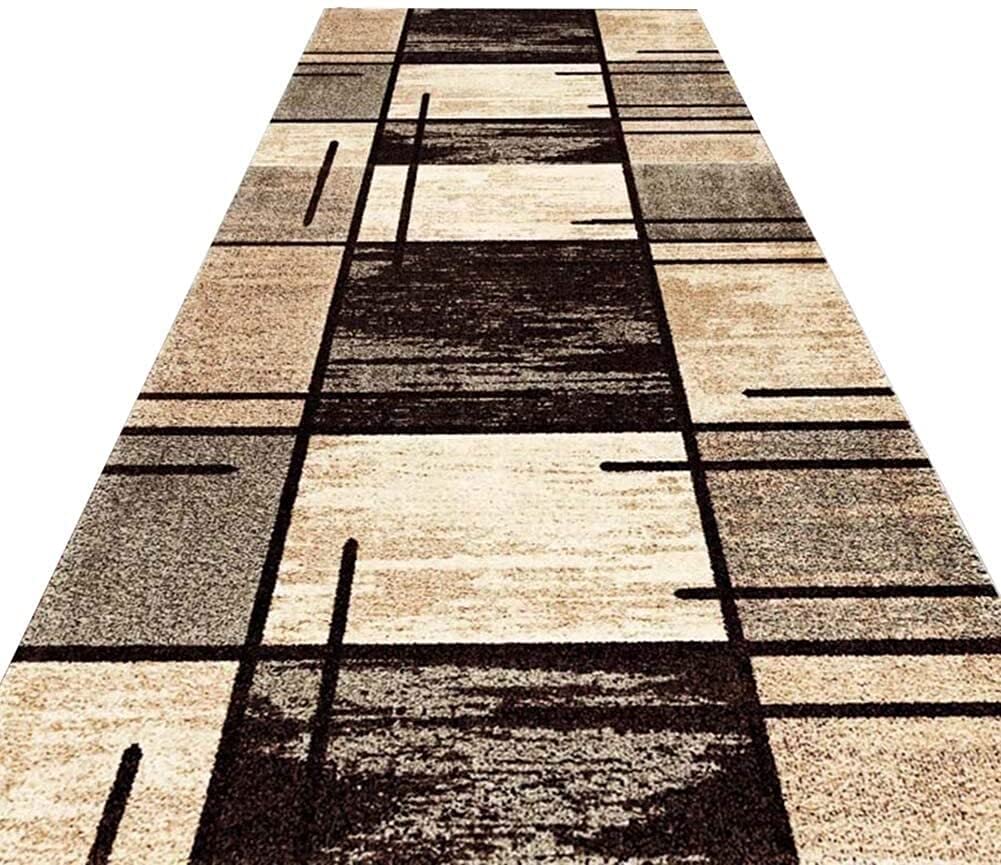 Tapis de couloir antidérapant lavable chemin de sol uni résistant