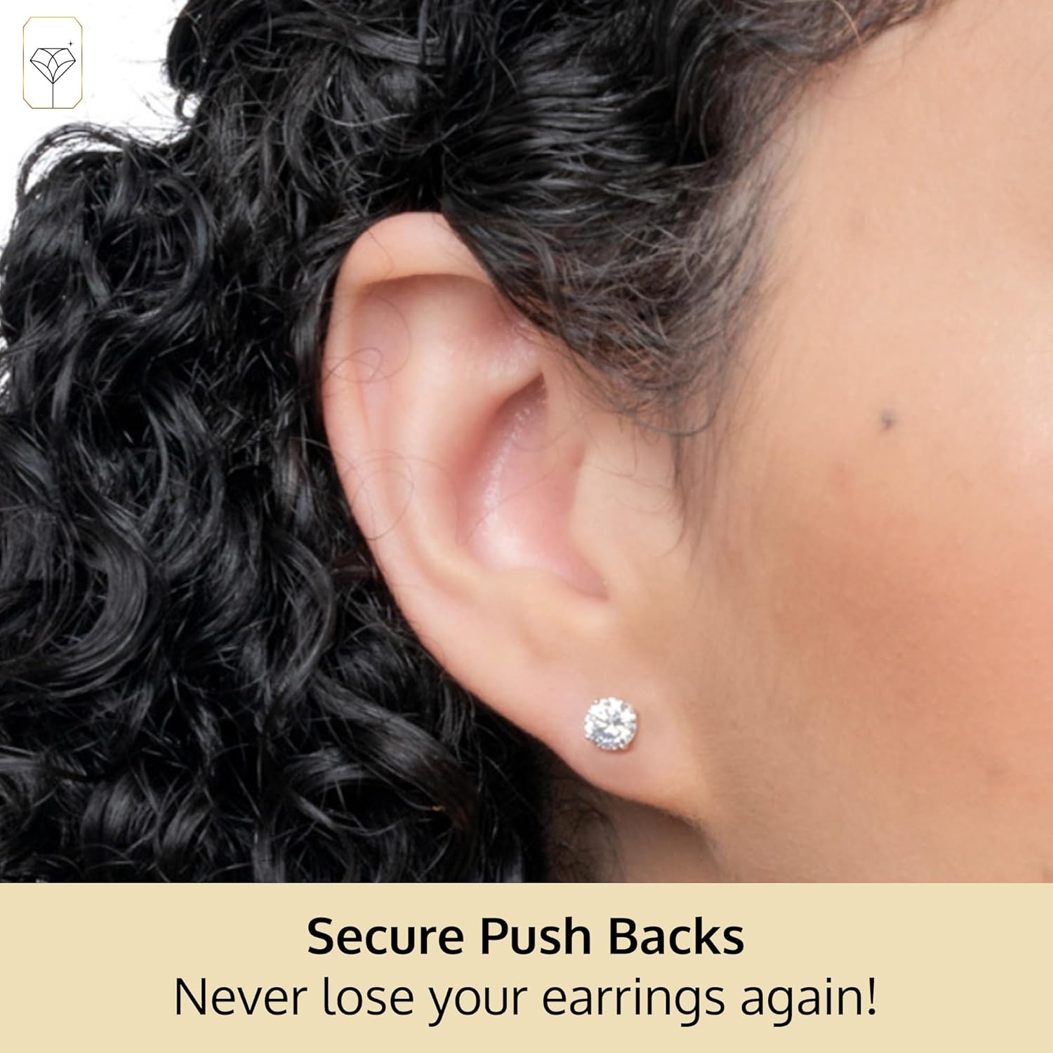 MAX + STONE Plated Sterling Silver Cubic Zirconia Stud Earrings (Round & Princess) - Image 4