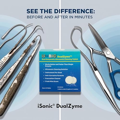 Miniatura 6 de iSonic CTDE01 DualZyme Dual Enzimatic Ultrasonidos Tableta de Limpieza