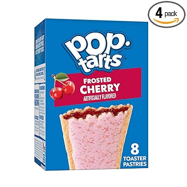 Pop-Tarts Toaster Pastries, Breakfast Foods, Kids Snacks, Frosted Cherry, 13.5oz Box (8 Pop-Tarts)
