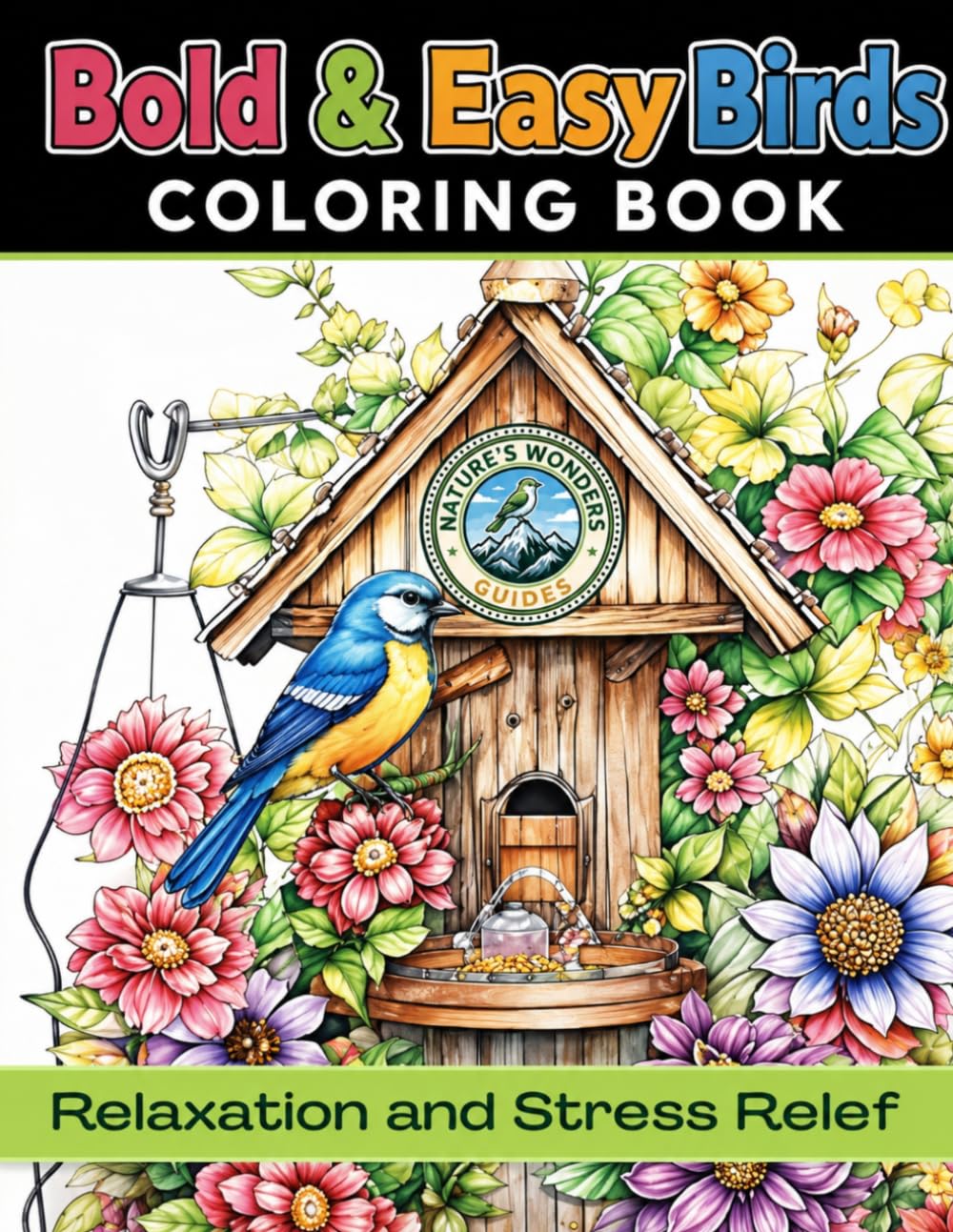 Bold & Easy Birds Coloring Book: Bold & Easy Birds Coloring Pages (Nature's Wonders Guides)