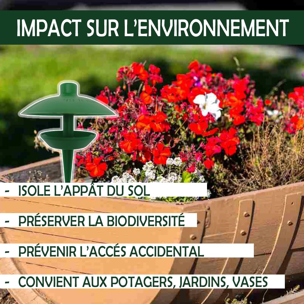 LUMA-Stop Piège Anti Limaces et Escargots 30 Unités, Piège à Limaces Écologique pour Jardin et Potager, Appât Protégé de la Pluie, Anti Limace Sécurisé pour Animaux et Cultures