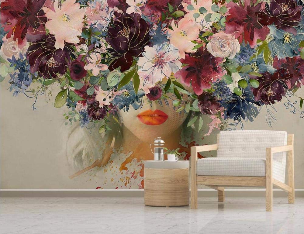 Papier peint 3d pour cacher mur blanc fond tv rose moderne