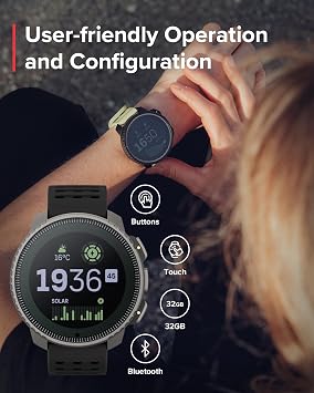 Suunto عمودي التيتانيوم الشمسية أسود الجناح فتح الأذن العظام التوصيل سماعة أسود