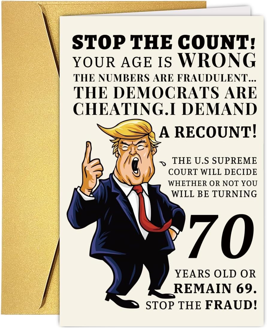 Funny 70th Birthday Card Dad Mom Old People, Humorous Happy 70 Year Old Birthday Decor Card For Husband Wife Grandpa Grandma