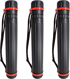 3 Pack Poster Tube-Telescoping Blueprint Holder,Art Tube for Posters,Documents,Art,Blueprints,Expandable 17.7 to 28.75 Inches,Black