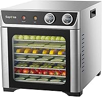 Septree Commercial Food Dehydrator: Dries 15+ lbs Beef, Fruits, Veggies, Herbs - Silent, Sturdy Large Capacity Dryer