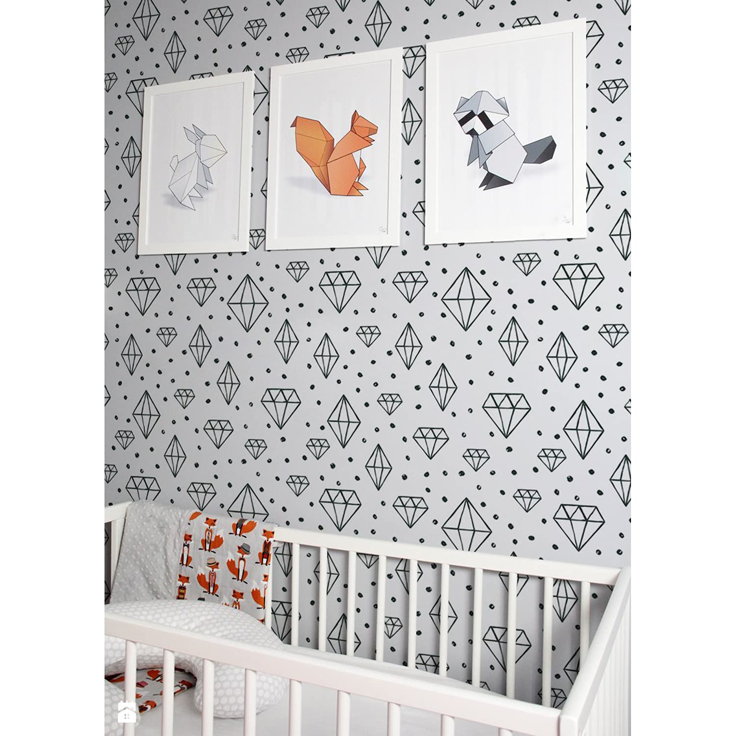 Papier peint meuble autocollant DOTS pour rénover facilement les murs abîmés sans colle