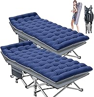 Vista 37 de ABORON Catre de Campamento para Adultos de 28" Extra Ancho, Paquete de 2 Catres Oxford 1200D Resistentes para Dormir, Cama de Campamento Plegable