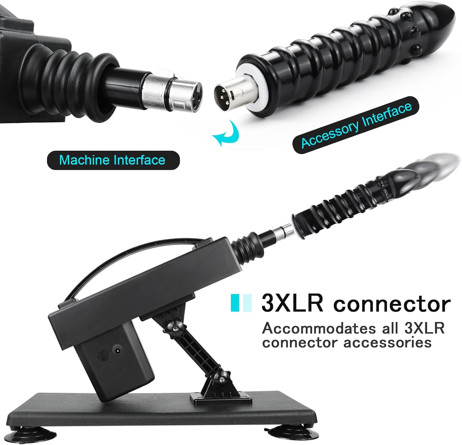 Sex Machine Thrusting Dildo Machine for Women and Men,Automatic Sex Machine with 7 Attachments,3XLR Connector Love Machine with Suction Cup,Adult Sex Toy Masturbation Machine for Couples