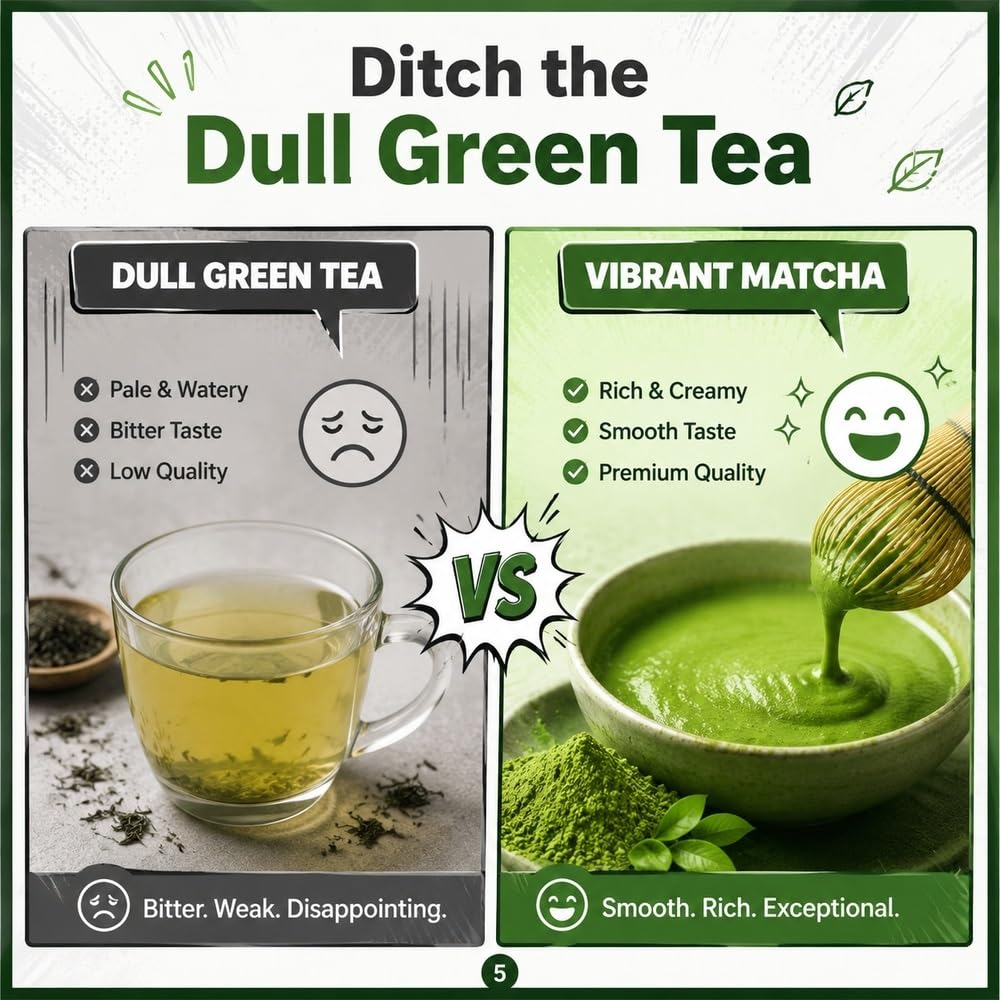 Matcha w proszku, mielona w kulkach zielona herbata parzona, 3 opakowania