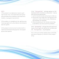 Vista 7 de FUSCH Interruptor de Botón de Arranque y Parada del Motor con Encendido sin Llave Compatible con Chrysler 300 / Town & Country, Dodge
