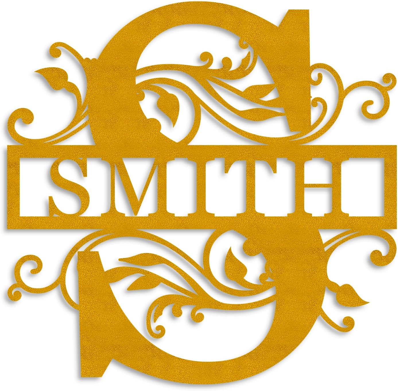 Custom Metal Name Sign | Gold Wall Decor | Last Name Sign | Family Name Sign | Anniversary Wedding Gifts | Outdoor Metal Art | Housewarming Gifts