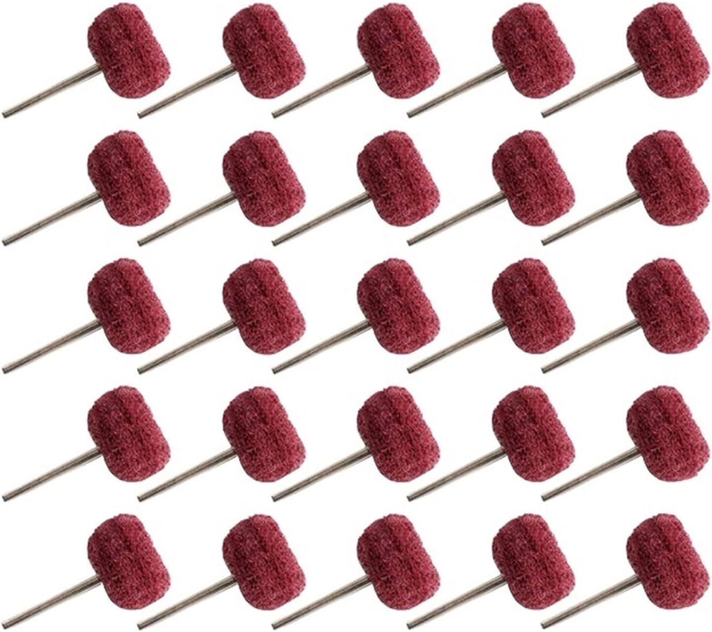 Mini Drill Abrasive Brush Nylon Fiber Buffing Polishing Rotary Tool Accessories Set(Red,2.35mm shank)