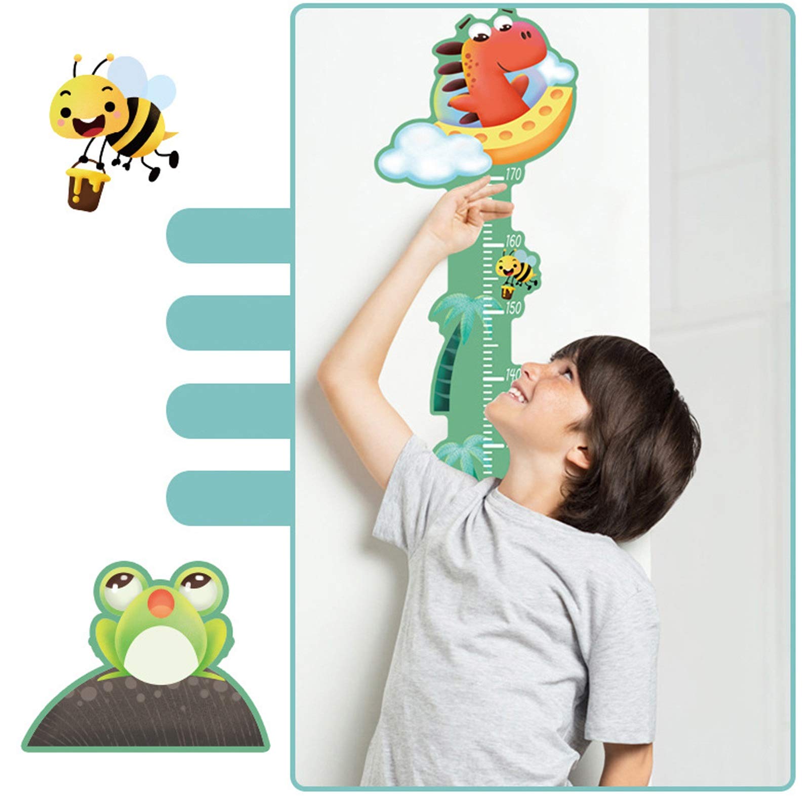 Toise Murale Enfant Tableau Croissance - Règle Autocollante 200 Cm Plastique