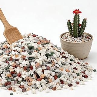 1/8 Inch Natural Aquarium Gravel, Small Pebbles for Fish Tank, Indoor Pl...