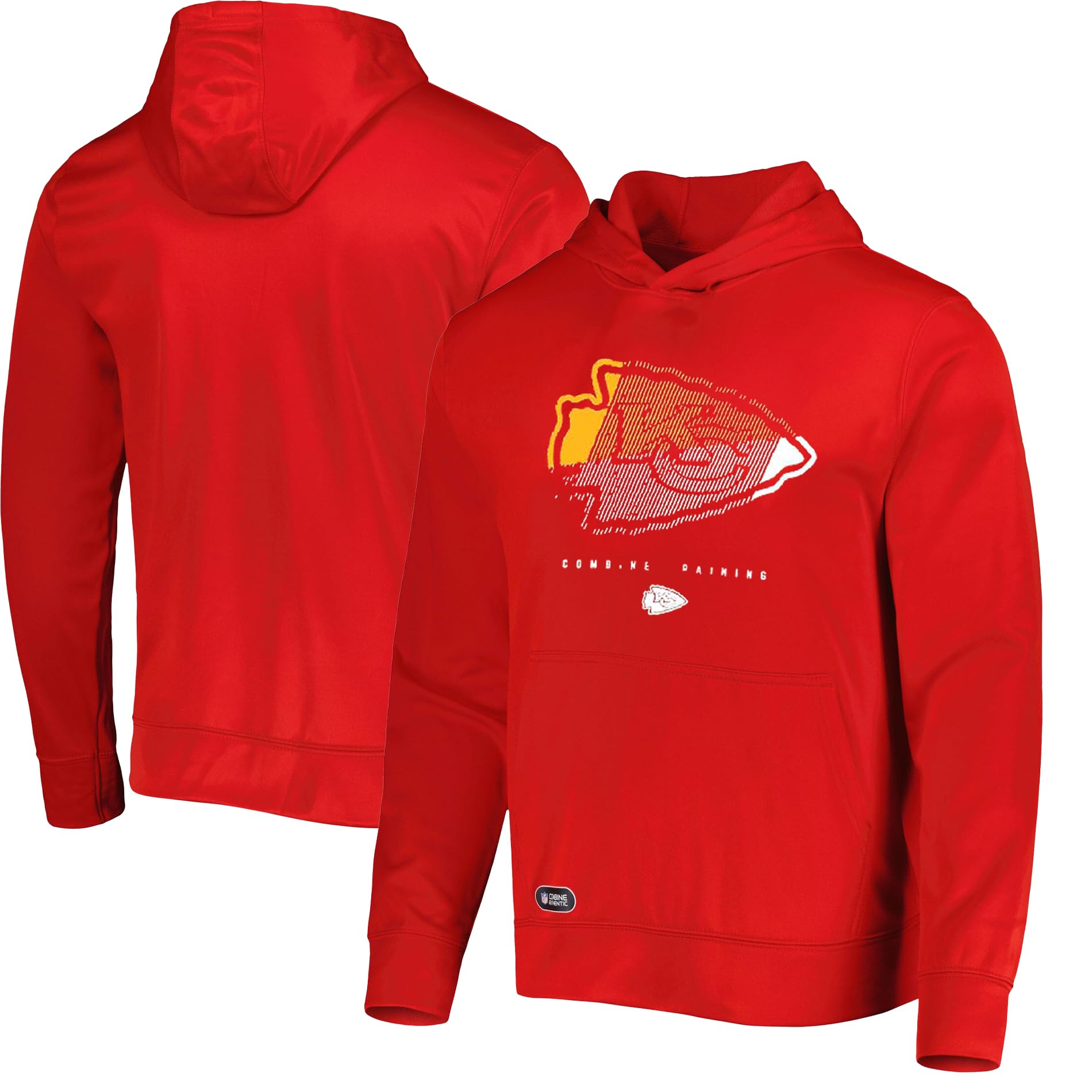 NFL Officially Licensed Kids Youth 8-20 Faded Primary Logo Watson Team Color Performance Pullover Hoodie