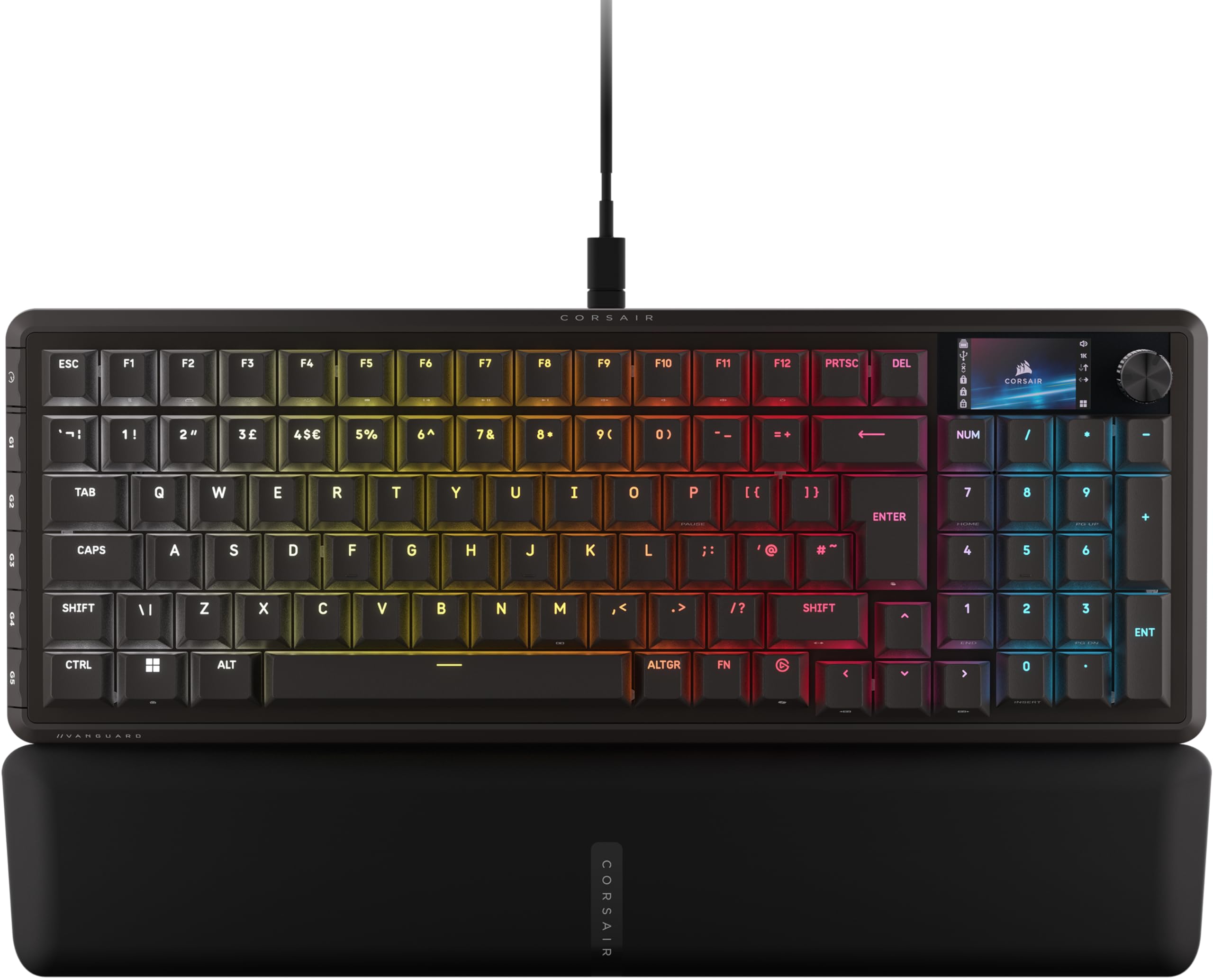 Corsair Corsair VANGUARD PRO 96 Wired Hall Effect Magnetic Mechanical Gaming Keyboard – 96% Layout, MGX Hyperdrive Switches, 8000Hz Poll