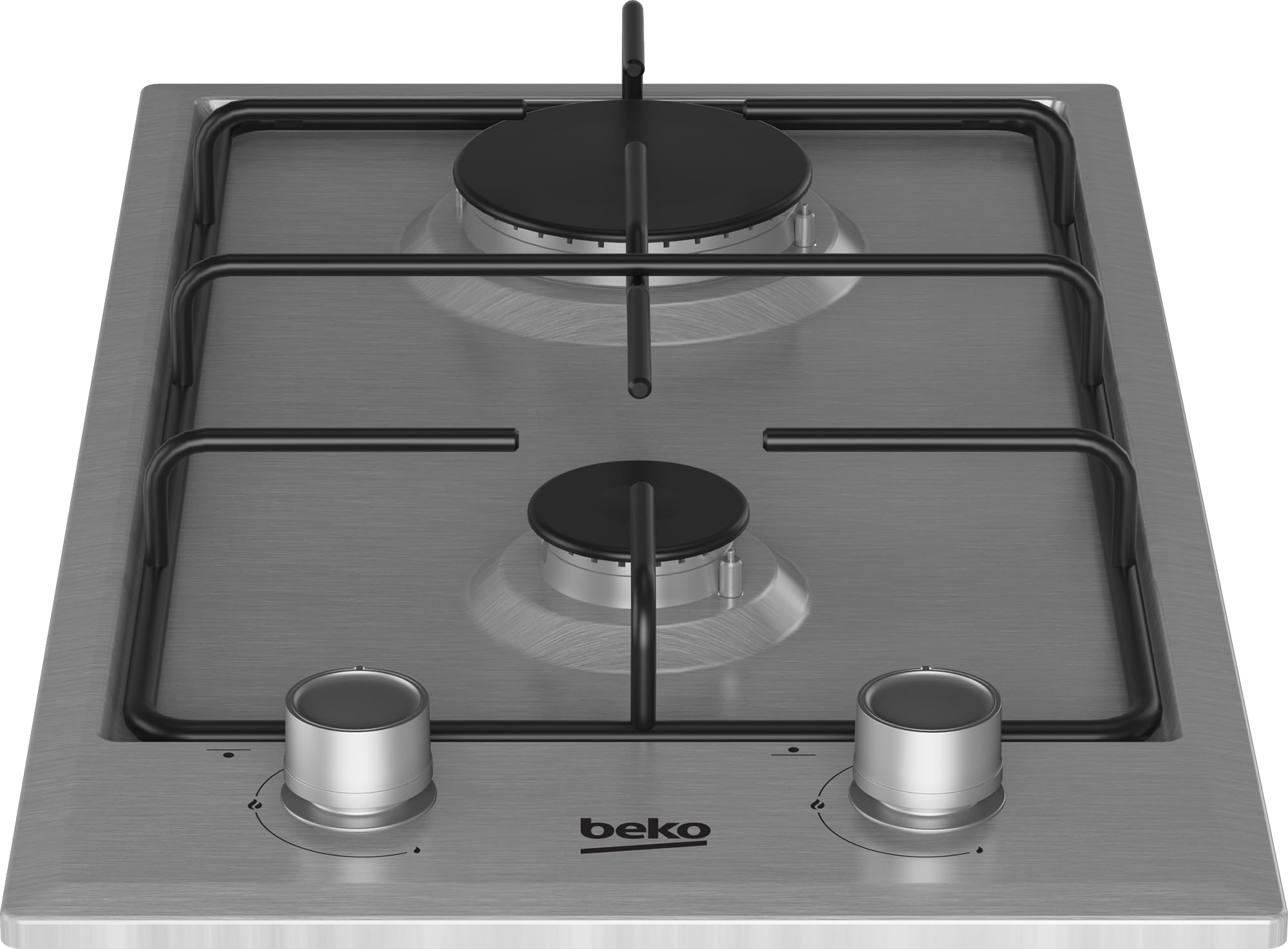 BEKO Placa Gas Modular HDCG32220FX: 2 fuegos 30 cm Inox | Formato modular de 30 cm