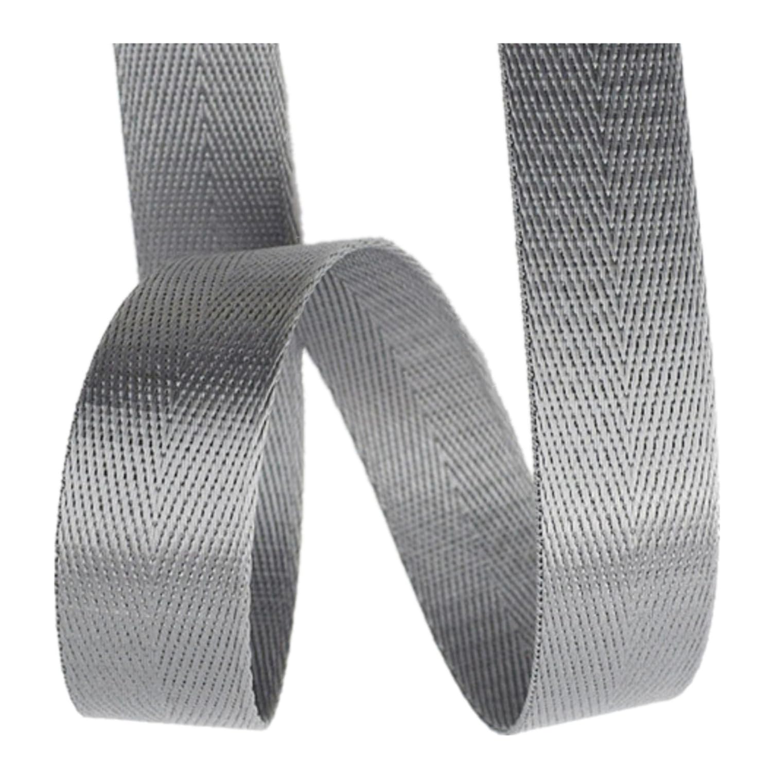 FGJsfhrDTU Webbing, Nylon Herringbone 38mm Wide For Bags Backpack Belt Multicolor 5/10/20 Yard(Grijs,10 yard)