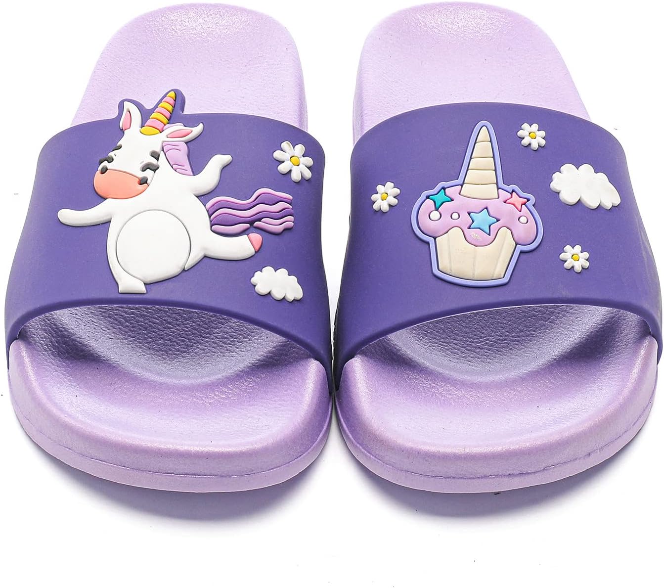 Toddler Little Kids Dinosaur Beach/Pool/Shower Slides/Anti-Skid Home Bath Slippers/Cute Summer Outdoor Shoes for Girls and Boys