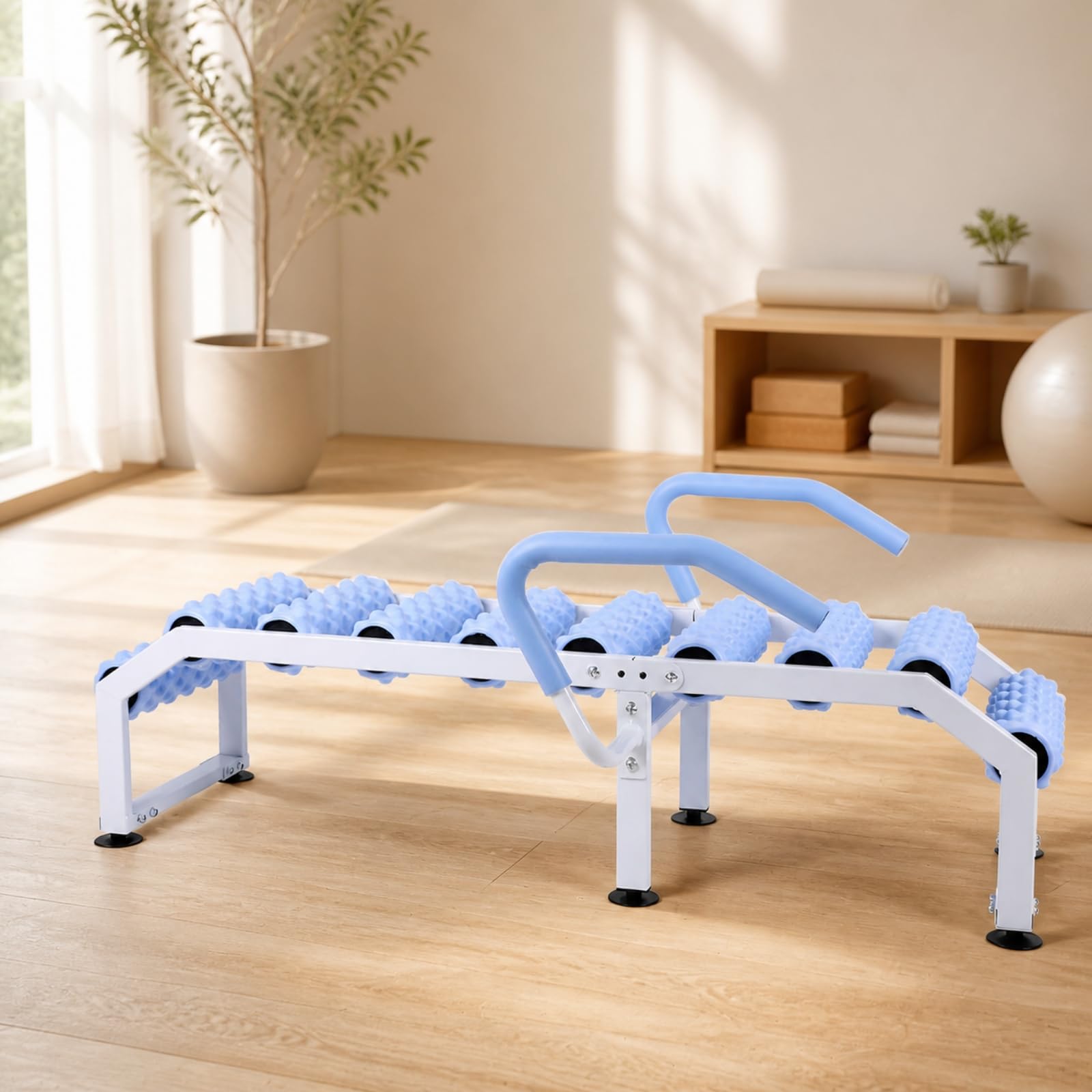 Ganzkörper-Dehnungs- und Rückenmassagegerät multifunktional Rückendehnungsgerät mit Massagerollen zur Dehnung Pilates-Rückenstrecker für Heimgebrauch,