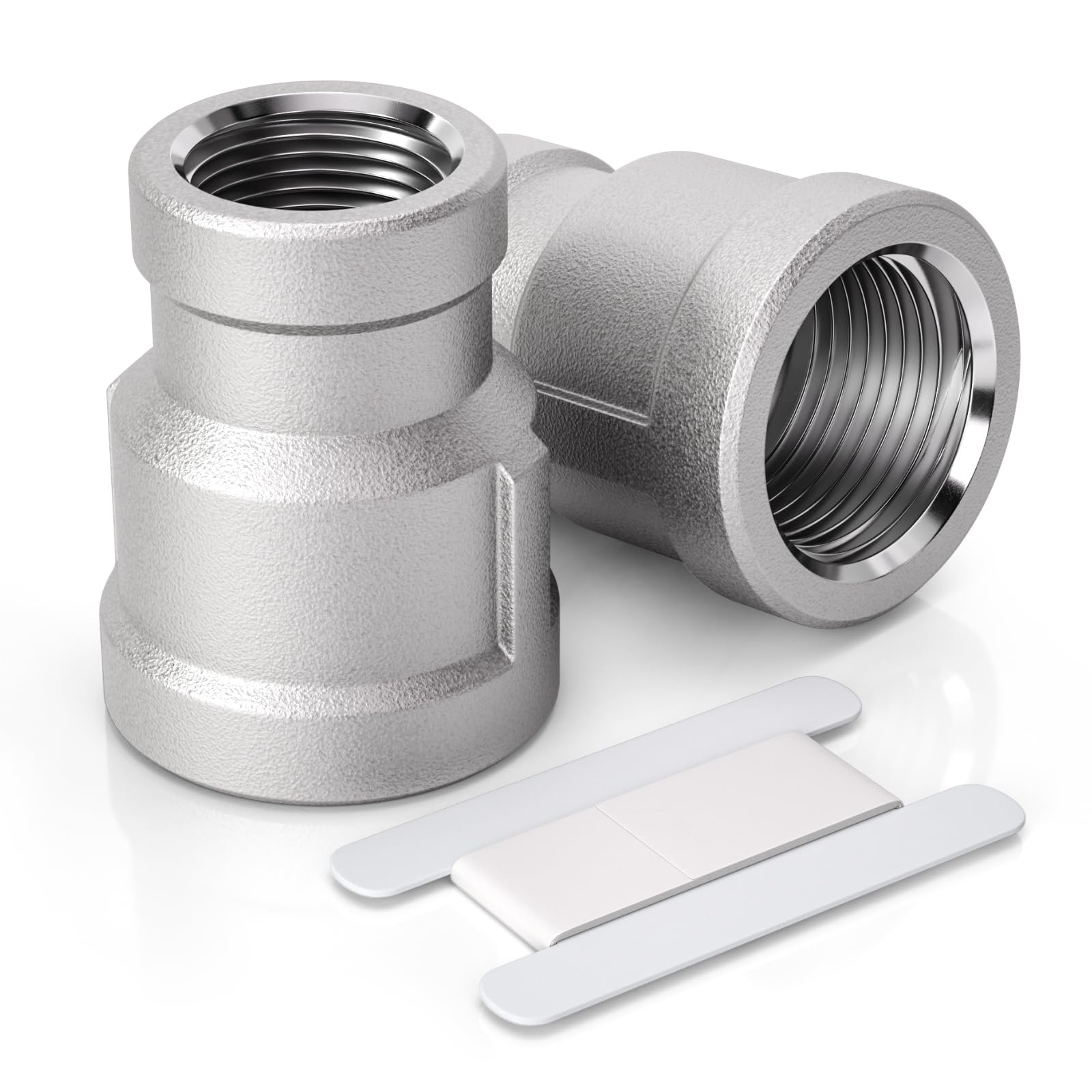Conversión de tuberías fácil con el buje hexagonal Bwintech hembra 1/4 a 1/2 BSP de acero