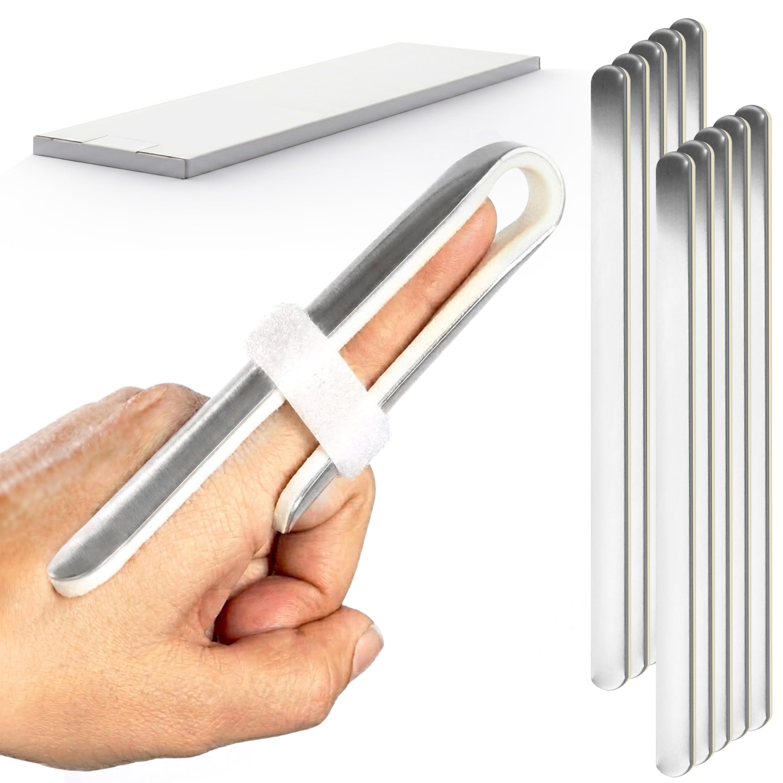 Generico Stecche di Zimmer per dita cm 48x18 mm (12 pz) ideali per immobilizzazione in caso di fratture, distorsioni o lussazioni