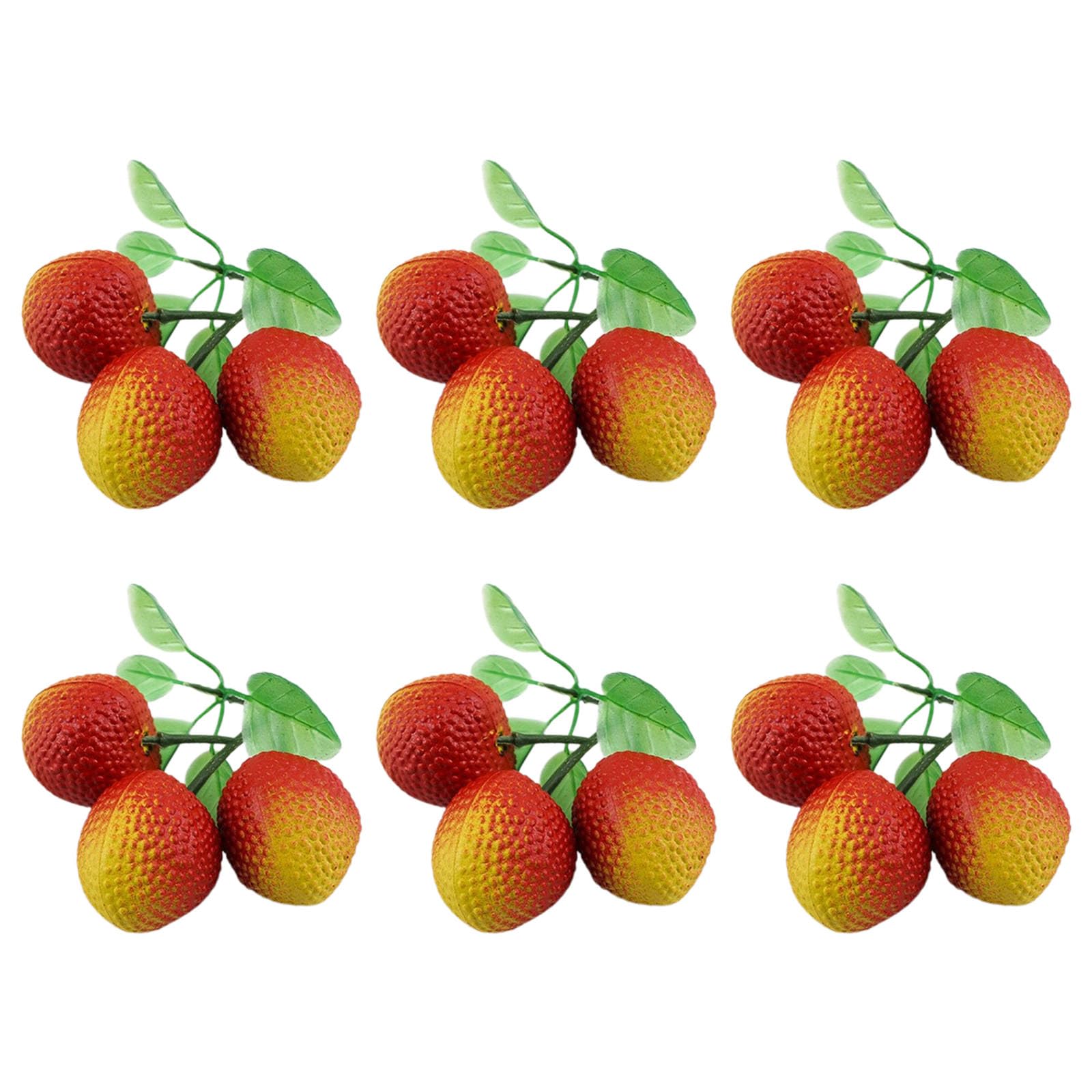 Xinsheinelry 6Pcs Artificial Friut Realistic Fake Fruit Simulation Props Photography Props, 24 Kind of Mixed