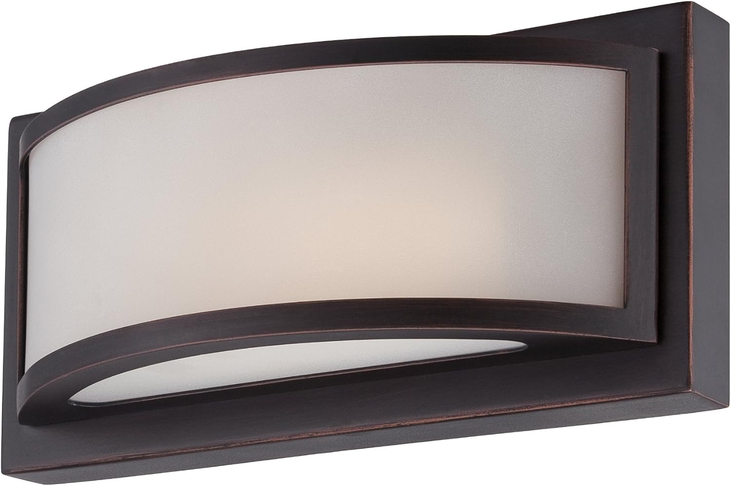 Nuvo Lighting 62/314 Mercer LED One Light Wall Sconce 4.8 Watt 285 Lumens Soft White 2700K KolourOne LED Technology Frosted Glass Georgetown Bronze Fixture