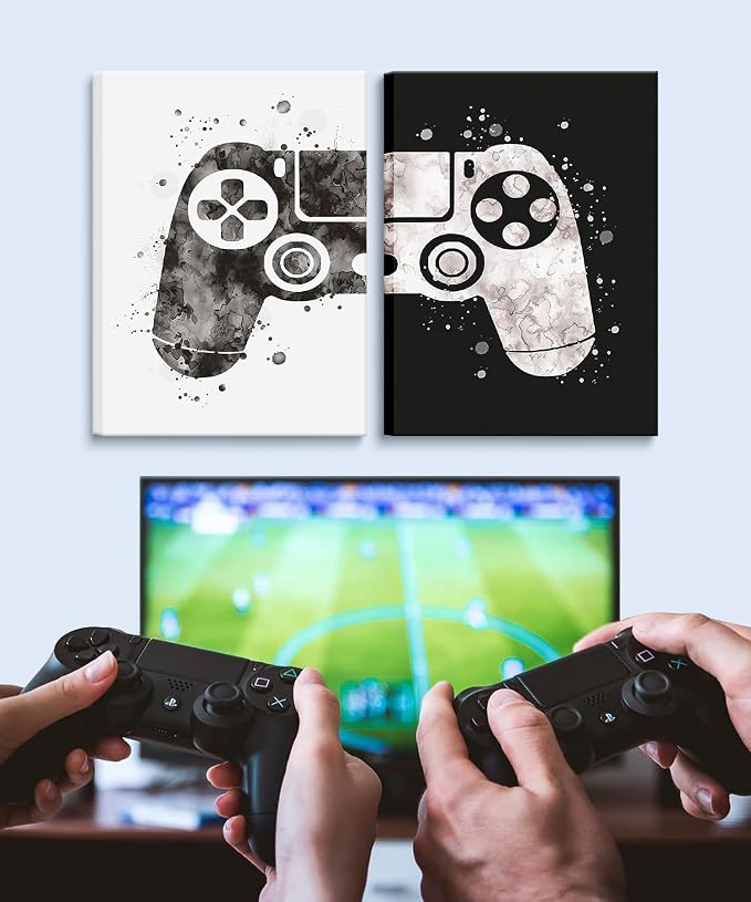 Juego de 2 cuadros de lienzo gamer 16x24 pulgadas miniatura 4