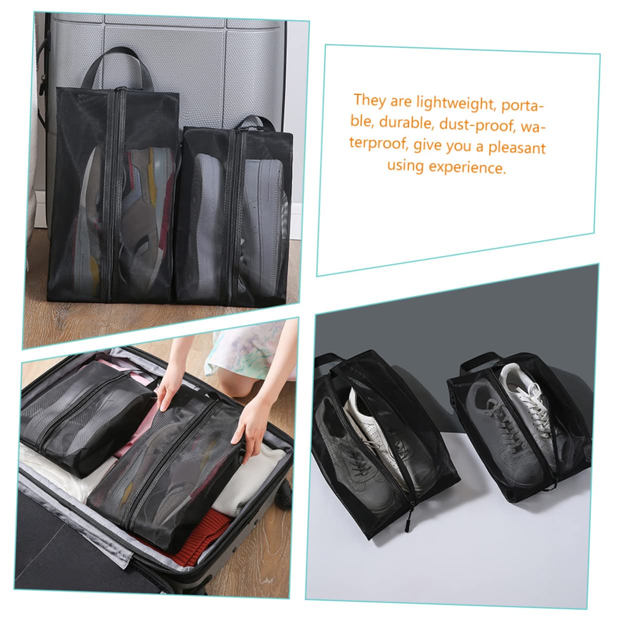 SOIMISS 6stücke Reise Schuhbeutel Atmungsaktive Aufbewahrungstaschen Für Schuhe Transparente Organizer Für Reisen Staubdichte Lagerung Praktische Schuhtaschen Für Männer Und Frauen