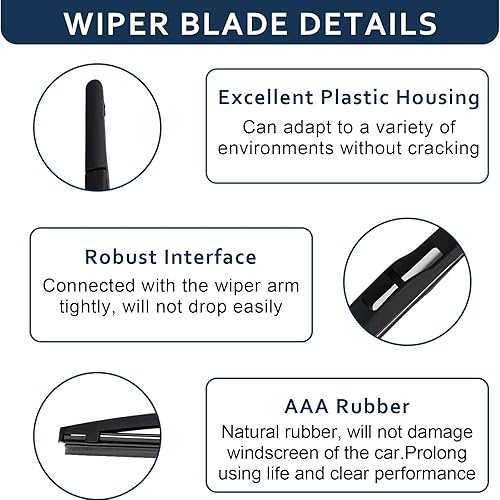 Miniatura 4 de Limpiaparabrisas trasero, 11G, limpiaparabrisas trasero, de 11 pulgadas, compatible con Ford EscapeExplorerPolice Interceptor, repuesto de equipo