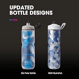 Polar Bottle Sport Insulated Water Bottle - BPA-Free, Sport & Bike Squeeze Bottle with Handle (Fly Dye - Monochrome, 24 oz)