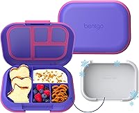 Vista 14 de Bentgo Kids Chill lonchera; solución para el almuerzo con 4 compartimentos y paquete de hielo extraíble para comidas y aperitivos para llevar, a