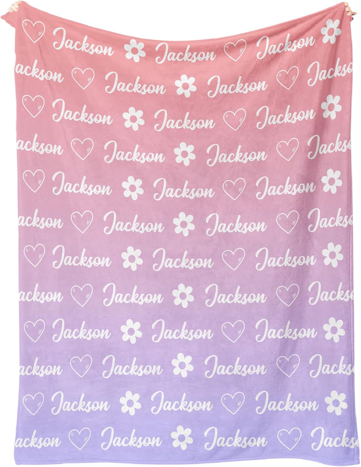 Custom Blanket with Name, Personalized Baby Blanket for