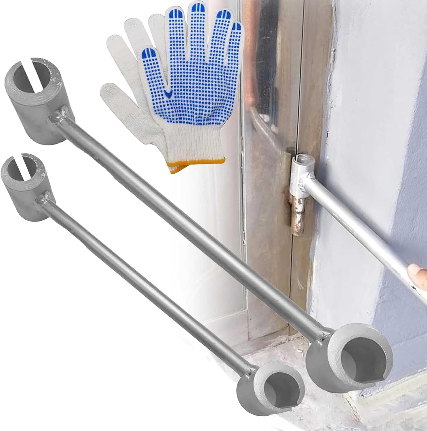 Door Hinge Adjuster Tool,8-19mm Hinges Gap Adjusting Wrench,2025 Upgraded Door Henge Repair Tool,Door Gap Tool for Flag Hinge Steel Double-Ended Door Henge Repair Wrench (S+L)
