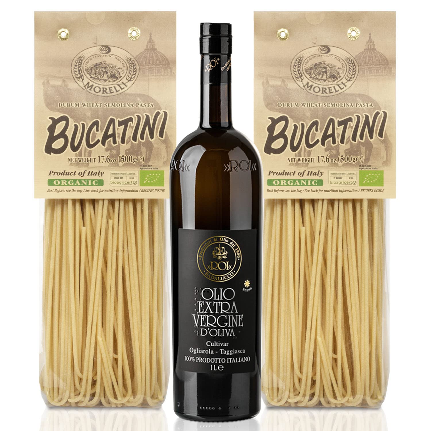 Morelli Bucatini Pasta Noodles Premium Organic Italian